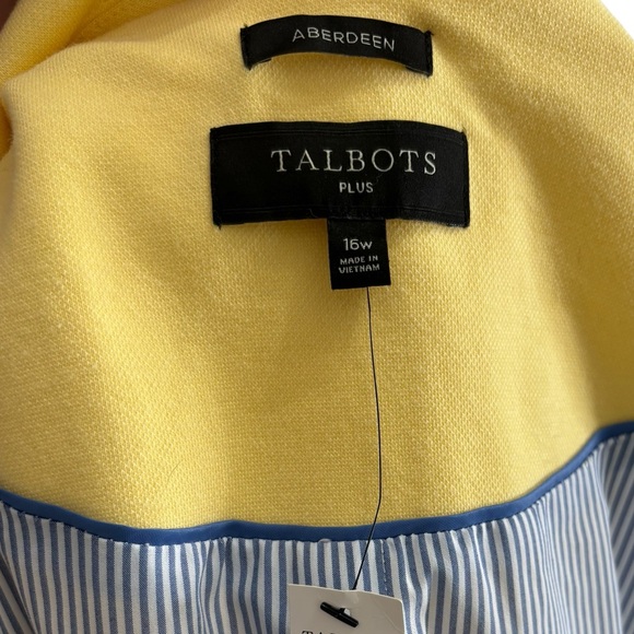 TALBOTS “Aberdeen” Canary Yellow Preppy Button Down Casual Soorts Blazer Jacket - Picture 16 of 16